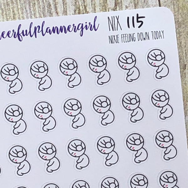 Nixie Feeling Down Today Planner Stickers