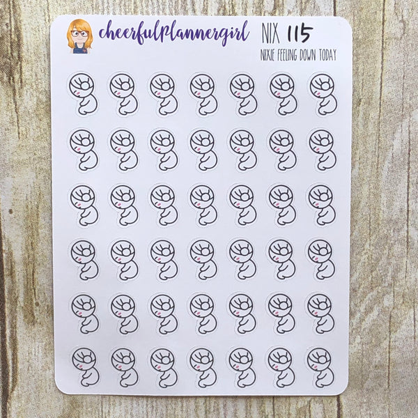 Nixie Feeling Down Today Planner Stickers