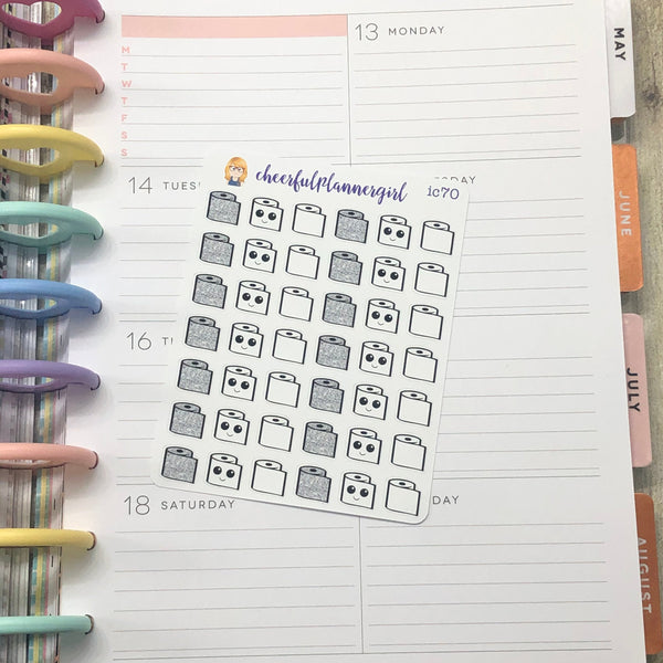 Toilet Paper Planner Stickers