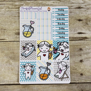 Nixie Summer Drinks Mini Kit Weekly Layout Planner Stickers