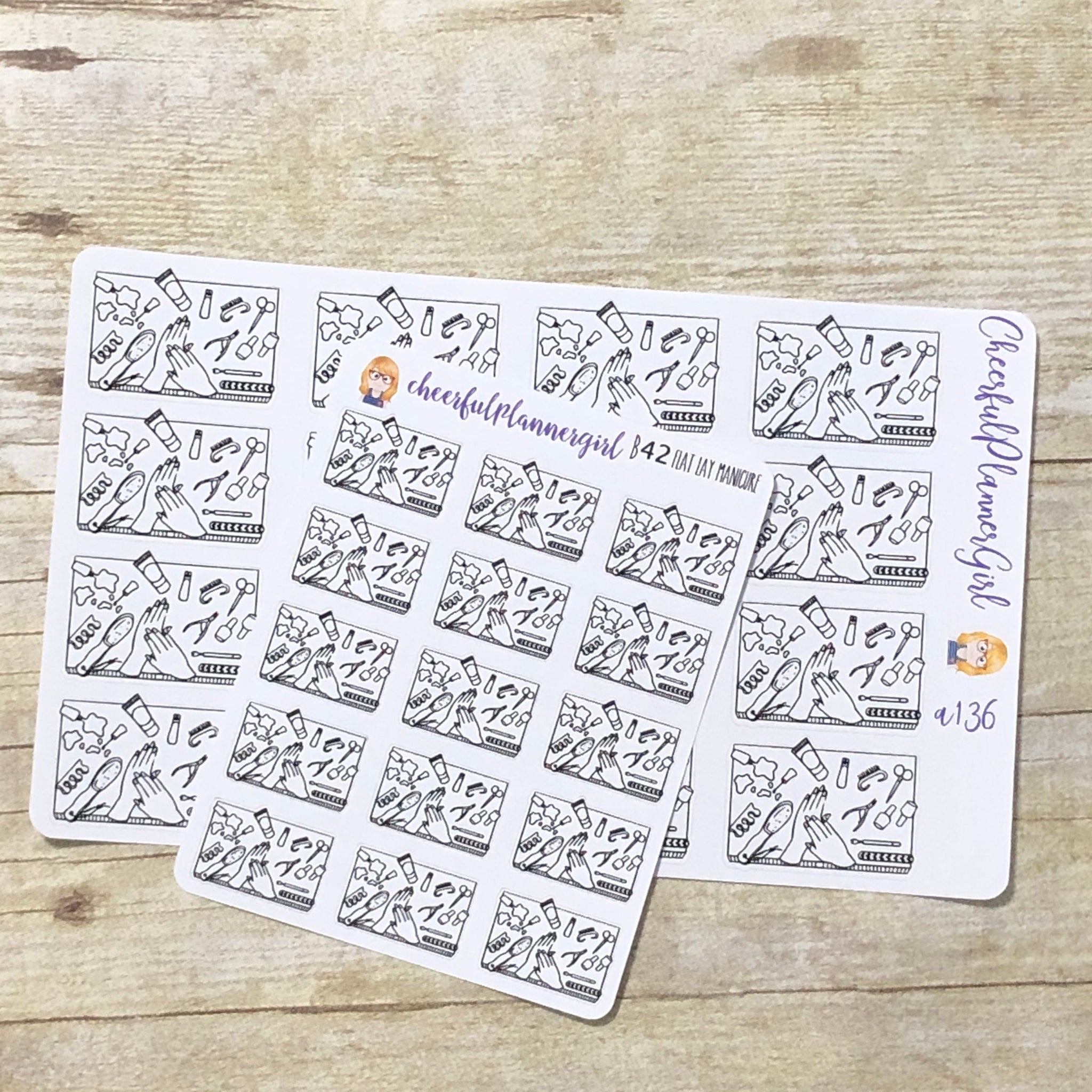 Manicure Flat Lay Planner Stickers
