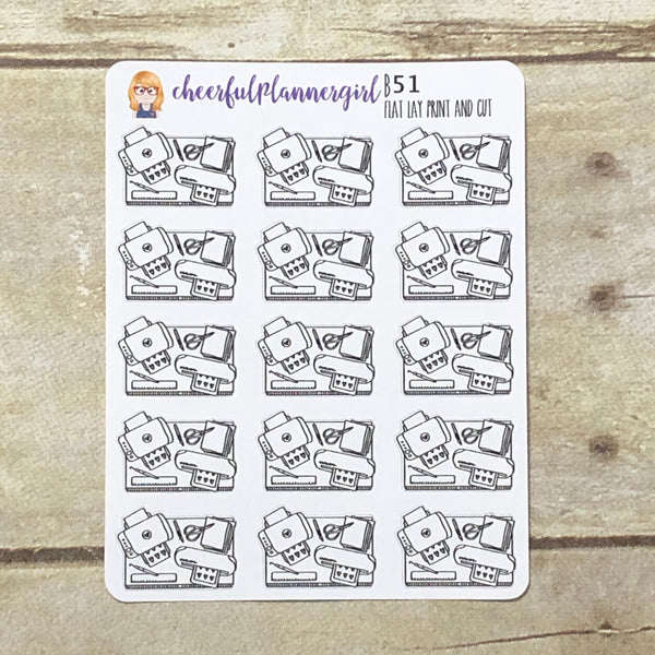 Print and Cut Flat Lay Planner Stickers
