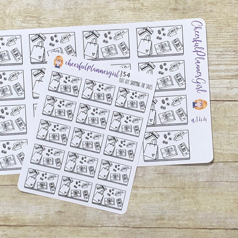 Shopping the Sales Flat Lay Planner Stickers