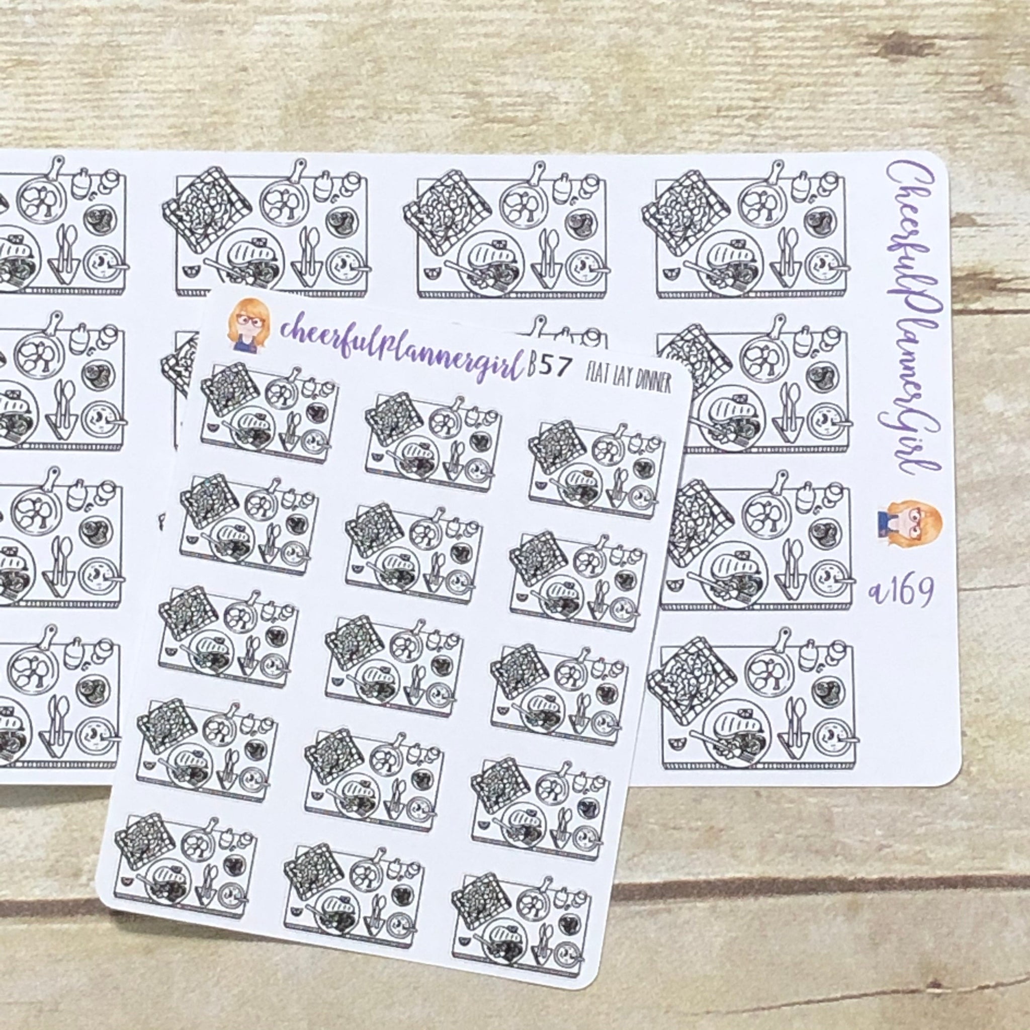 Dinner Flat Lay Planner Stickers