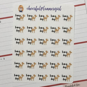 Hump Day Script with Camel Planner Stickers