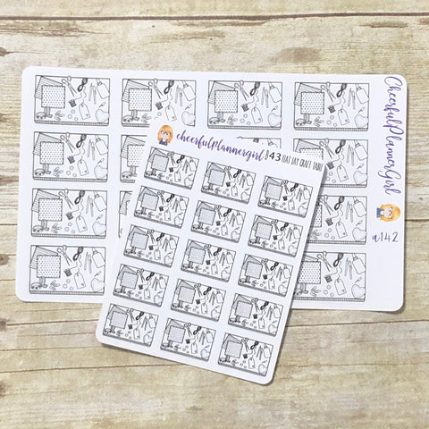 Craft Table Flat Lay Planner Stickers