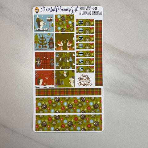 A Woodland Christmas Hobonichi Weeks Weekly Planner Stickers