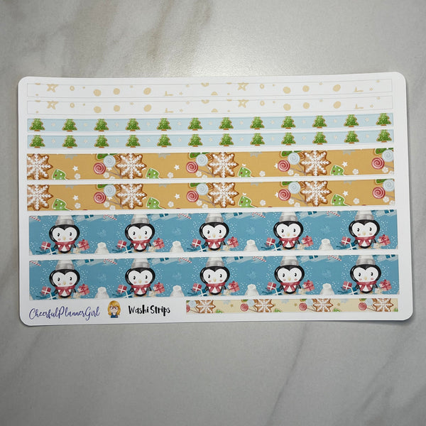 A Very Penguin Christmas Mini Kit Weekly Layout Planner Stickers