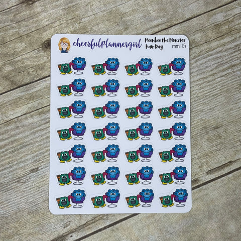 It's Hair Day Moonboo the Monster Planner Stickers