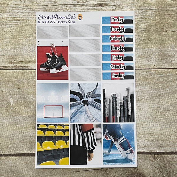 Hockey Game Mini Kit Weekly Layout Planner Stickers