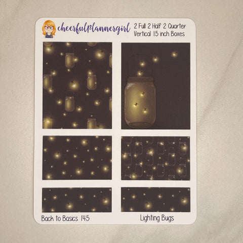 Lighting Bugs Planner Stickers Fireflies Back to Basics