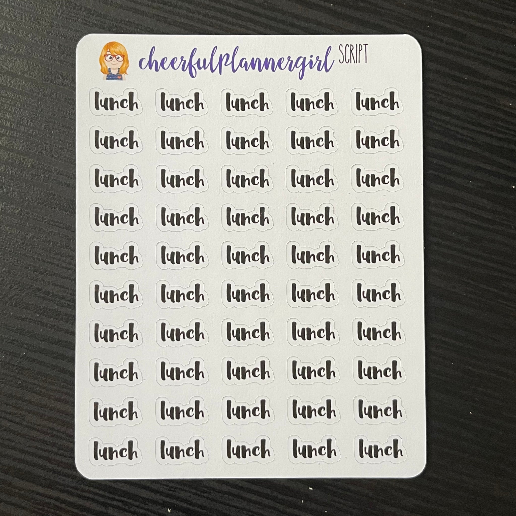Lunch Script Planner Stickers