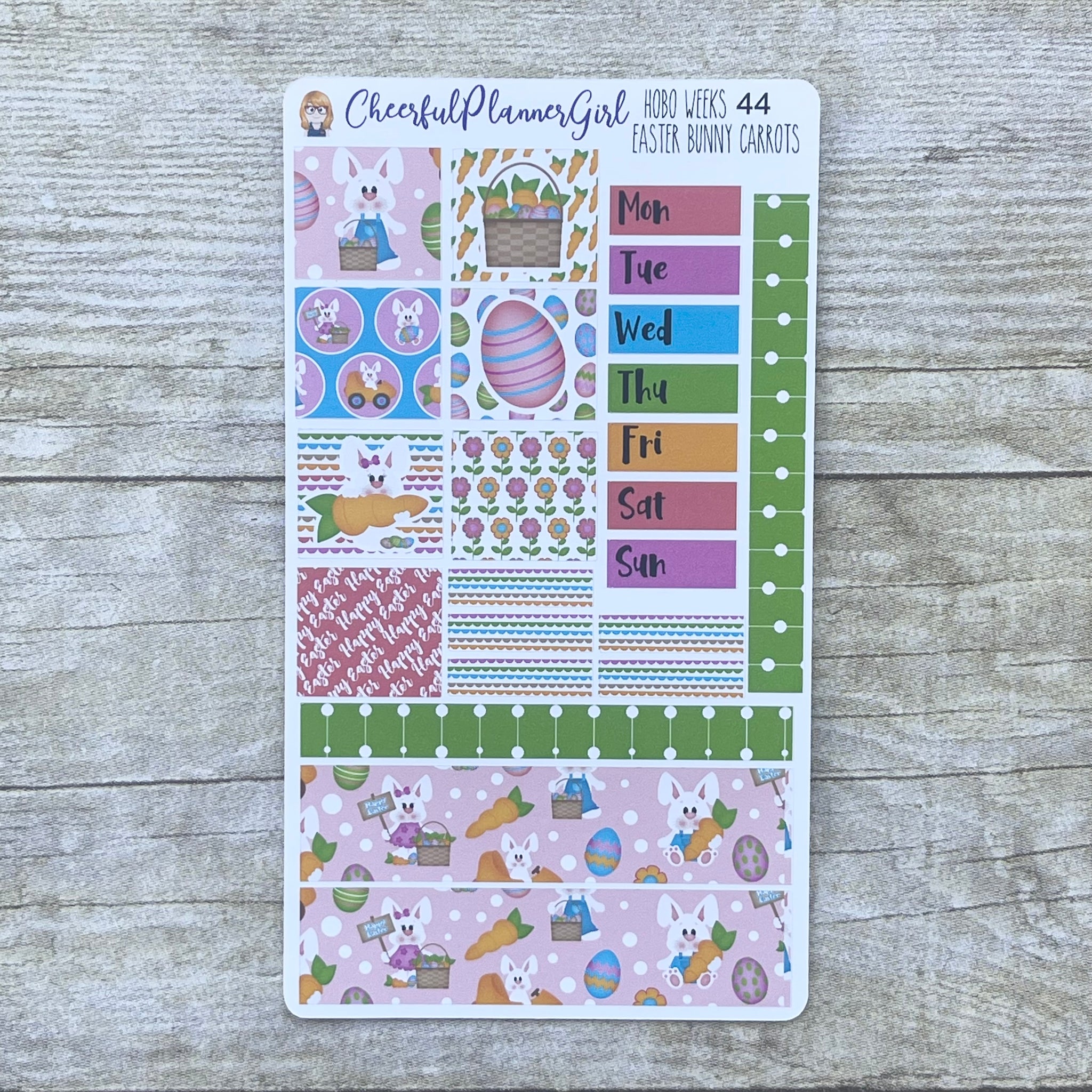 Easter Bunny Carrots Hobonichi Weeks Weekly Planner Stickers