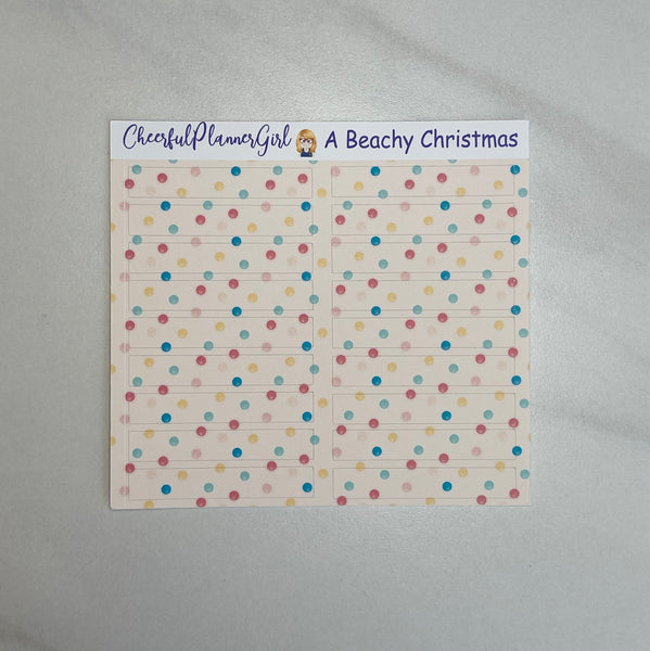 A Beachy Christmas Standard Vertical Full Kit Weekly Layout Planner Stickers