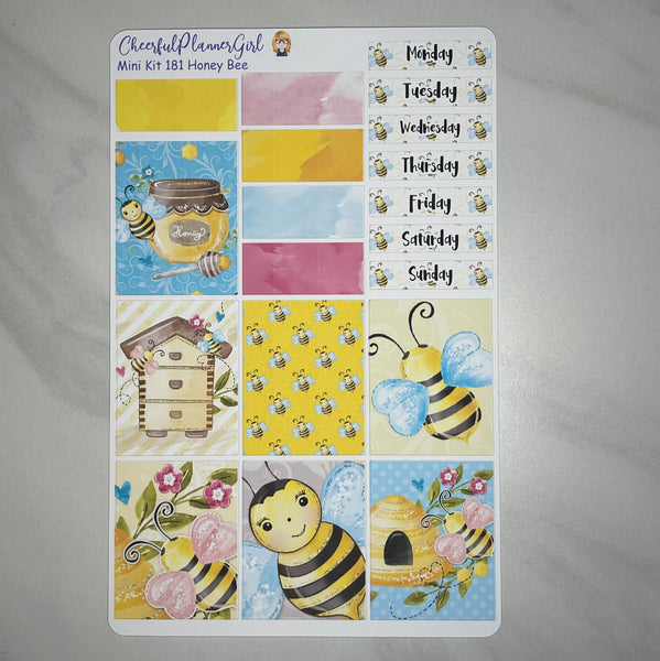 Honey Bee Mini Kit Weekly Layout Planner Stickers