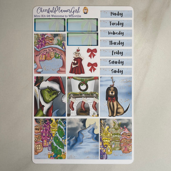 Welcome to Whoville Mini Kit Weekly Layout Planner Stickers Christmas