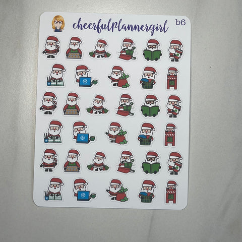 Christmas Santa Dailies Planner Stickers