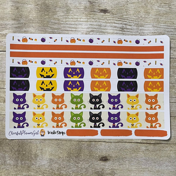 Spooky Halloween Standard Vertical Full Kit Weekly Layout Planner Stickers