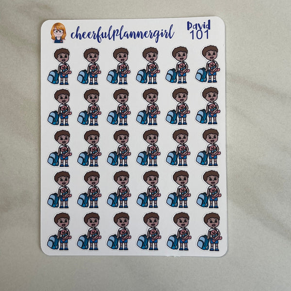Ready to Stay at Grandma's David George Jack and Will Character Stickers