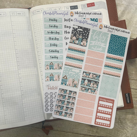 Baby It's Cold Outside Weekly Kit For Hobonichi Cousin Hobo Techo