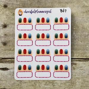 Nail Strips Planner Stickers
