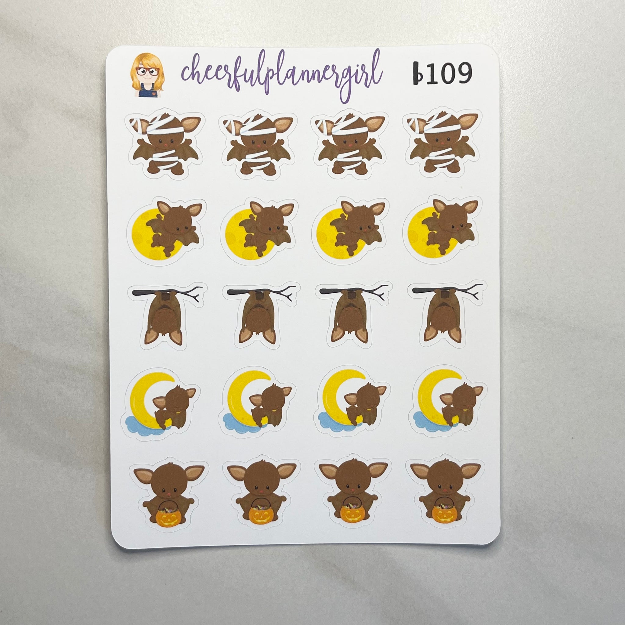 A Little Batty Halloween Deco Planner Stickers Fall Bats