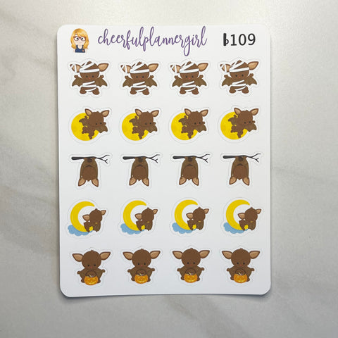 A Little Batty Halloween Deco Planner Stickers Fall Bats