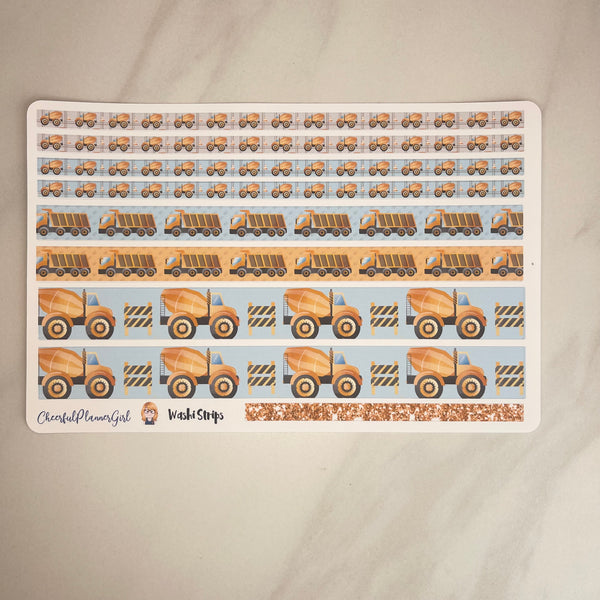 Construction Mini Kit Weekly Layout Planner Stickers