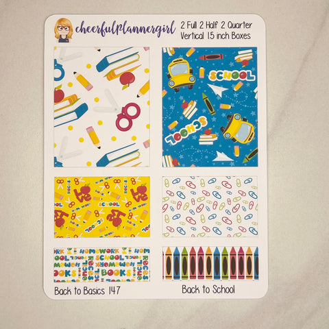 Back to School Planner Stickers Back to Basics