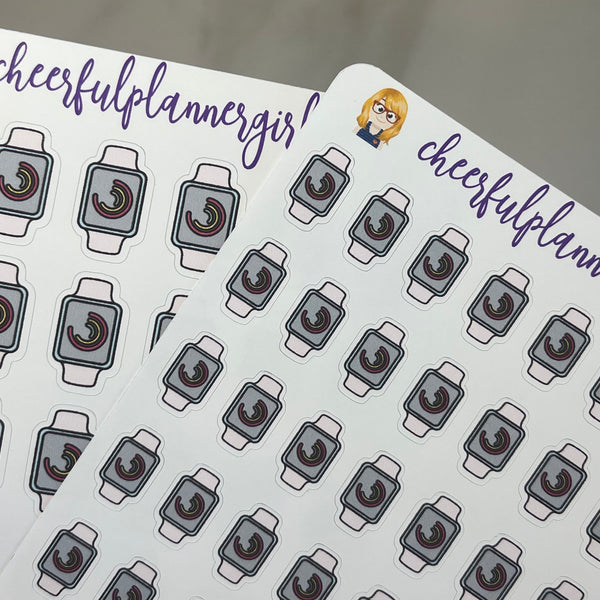 Close Rings Watch Planner Stickers
