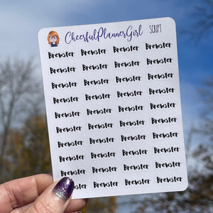 Brewster Script Planner Stickers