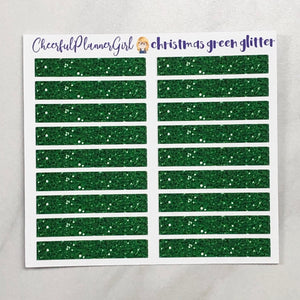Christmas Green Glitter Headers
