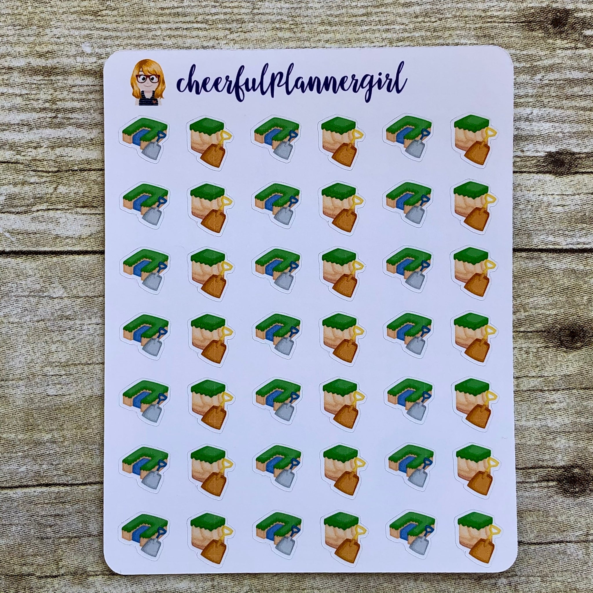 Terraforming and Waterscaping Planner Stickers
