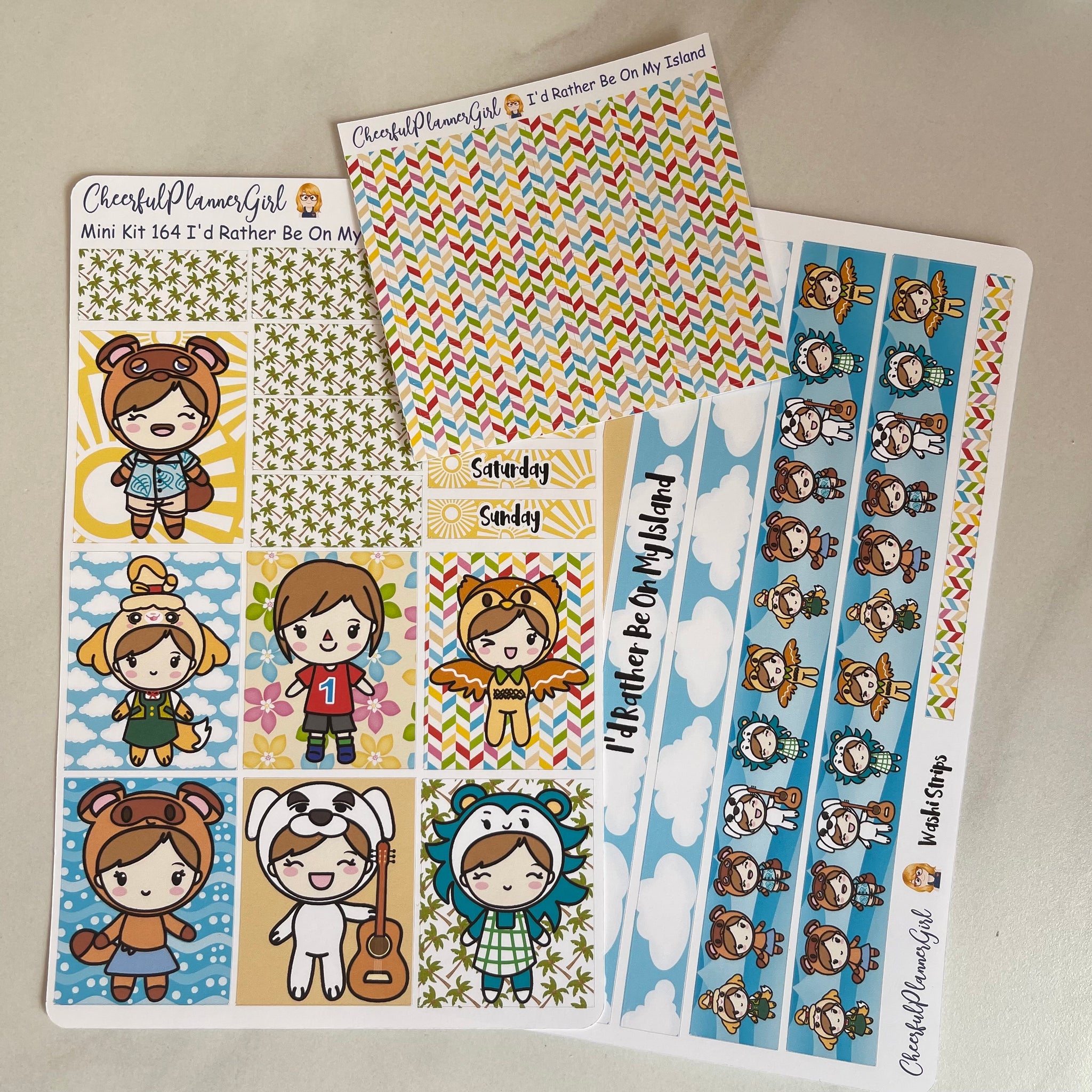 I’d Rather Be On My Island Mini Kit Weekly Layout Planner Stickers