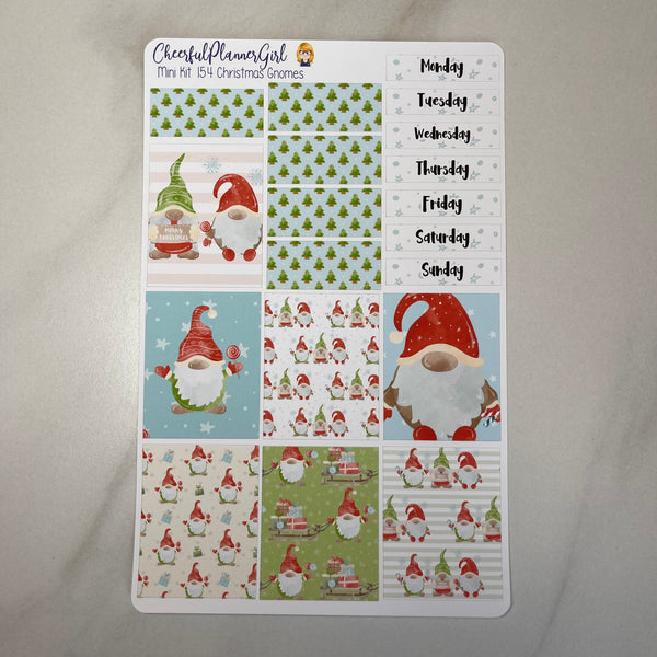 Christmas Gnomes Mini Kit Weekly Layout Planner Stickers