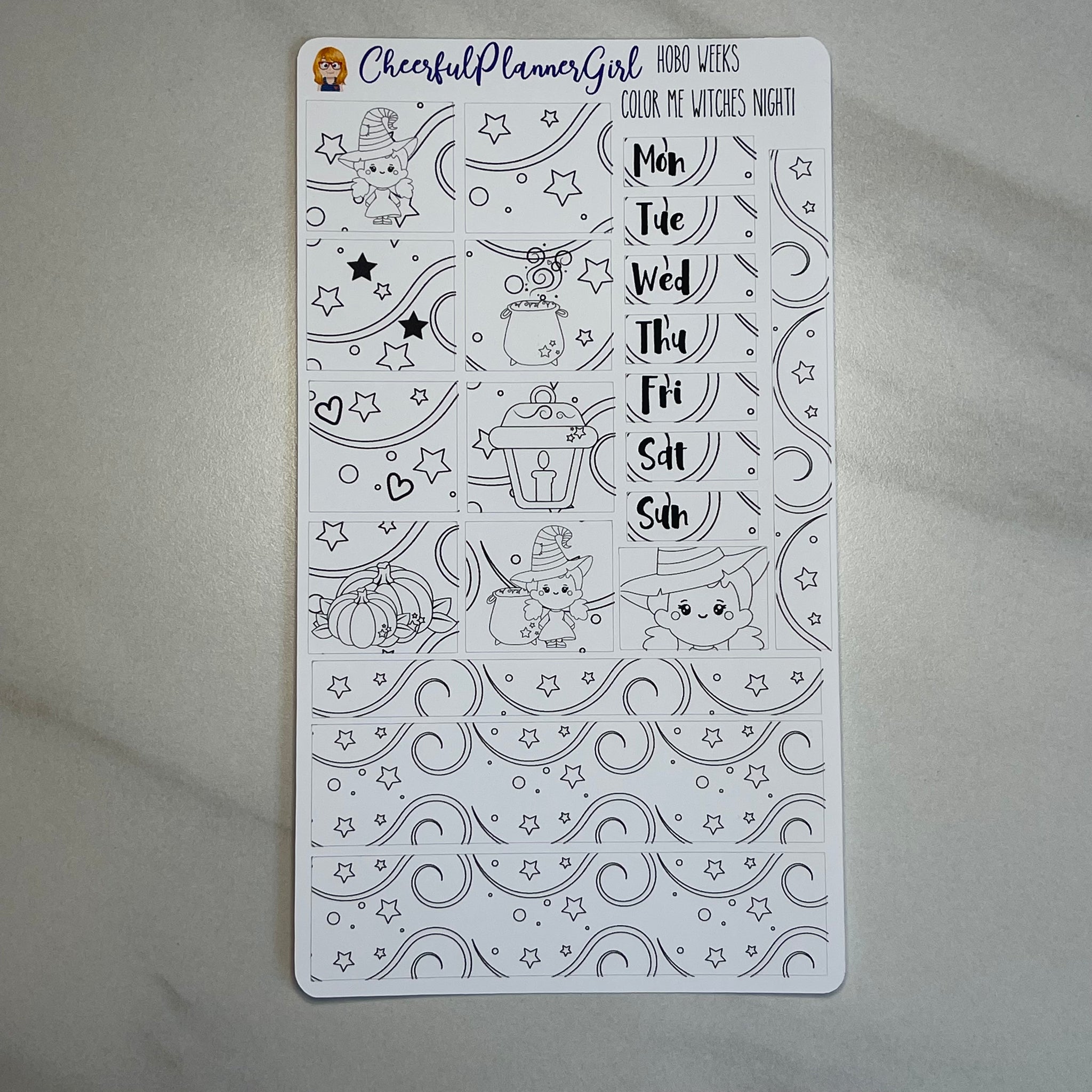Witches Night Hobonichi Weeks Weekly Planner Stickers Halloween