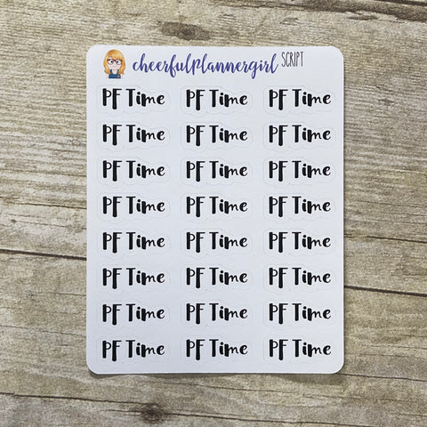 PF Time Script Planner Stickers