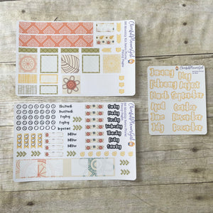 Retro Floral Monthly Layout Kit for Penny Pages B6 Planner