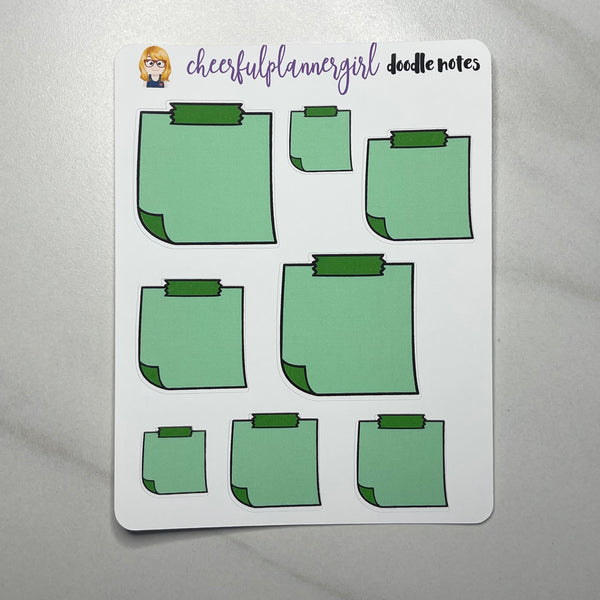Doodle Notes Planner Stickers