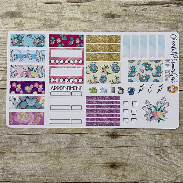 Magical Dragons Standard Vertical Full Kit Weekly Layout Planner Stickers