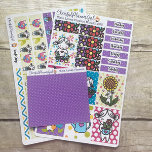 Nixie Loves Flowers Mini Kit Weekly Layout Planner Stickers
