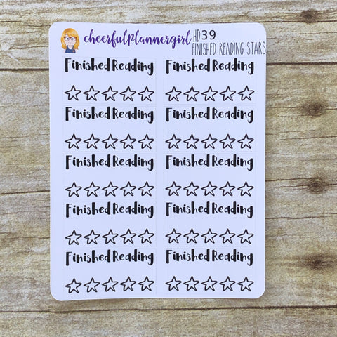 Finished Reading Book Review Planner Stickers