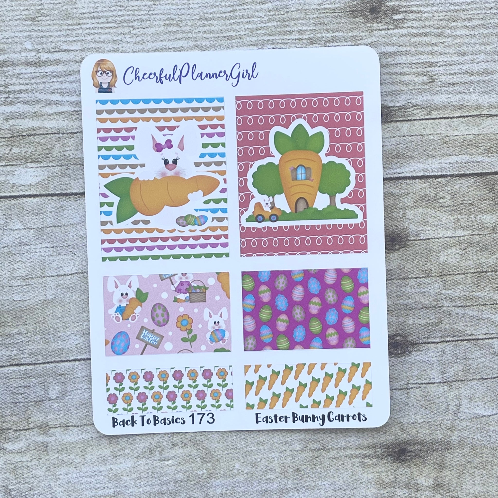 Easter Bunny Carrots Planner Stickers Back to Basics
