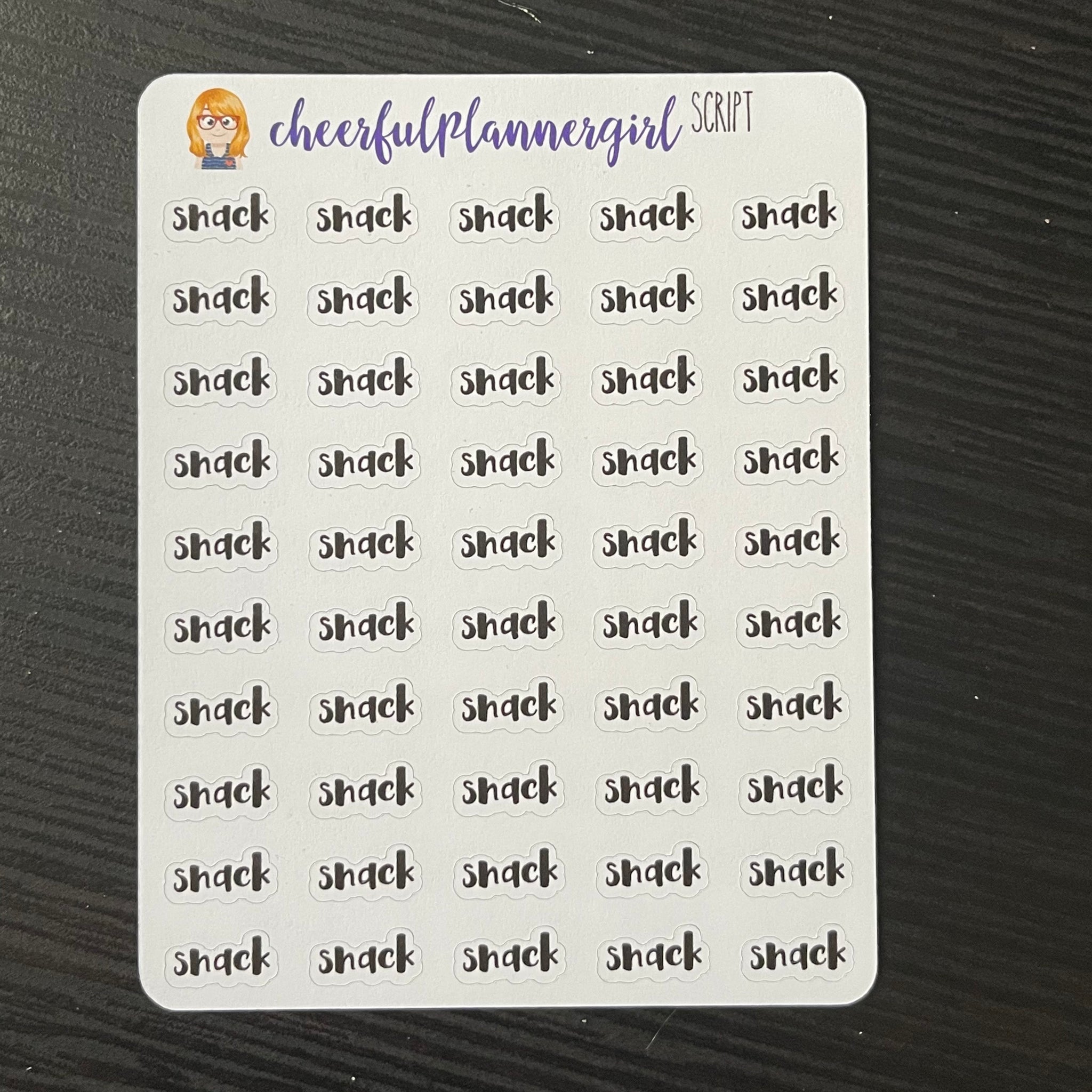 Snack Script Planner Stickers