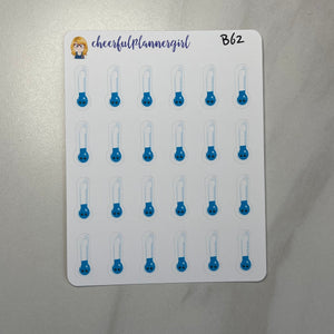 Freezing Temperature Planner Stickers Cold Winter Weather
