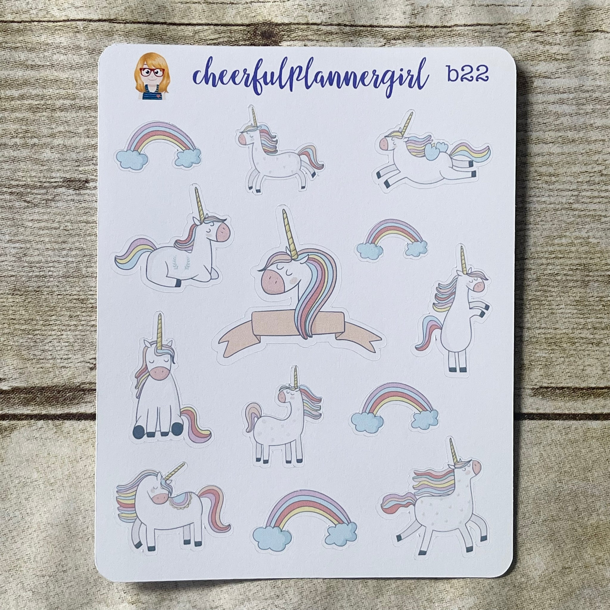 Unicorn Deco Planner Stickers
