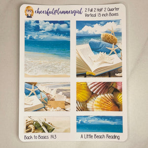 A Little Beach Reading Planner Stickers Book Back to Basics