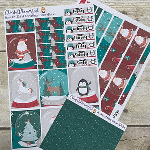 A Christmas Snow Globe Mini Kit Weekly Layout Planner Stickers