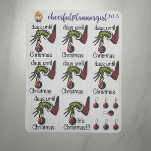Christmas Whoville Countdown Planner Stickers