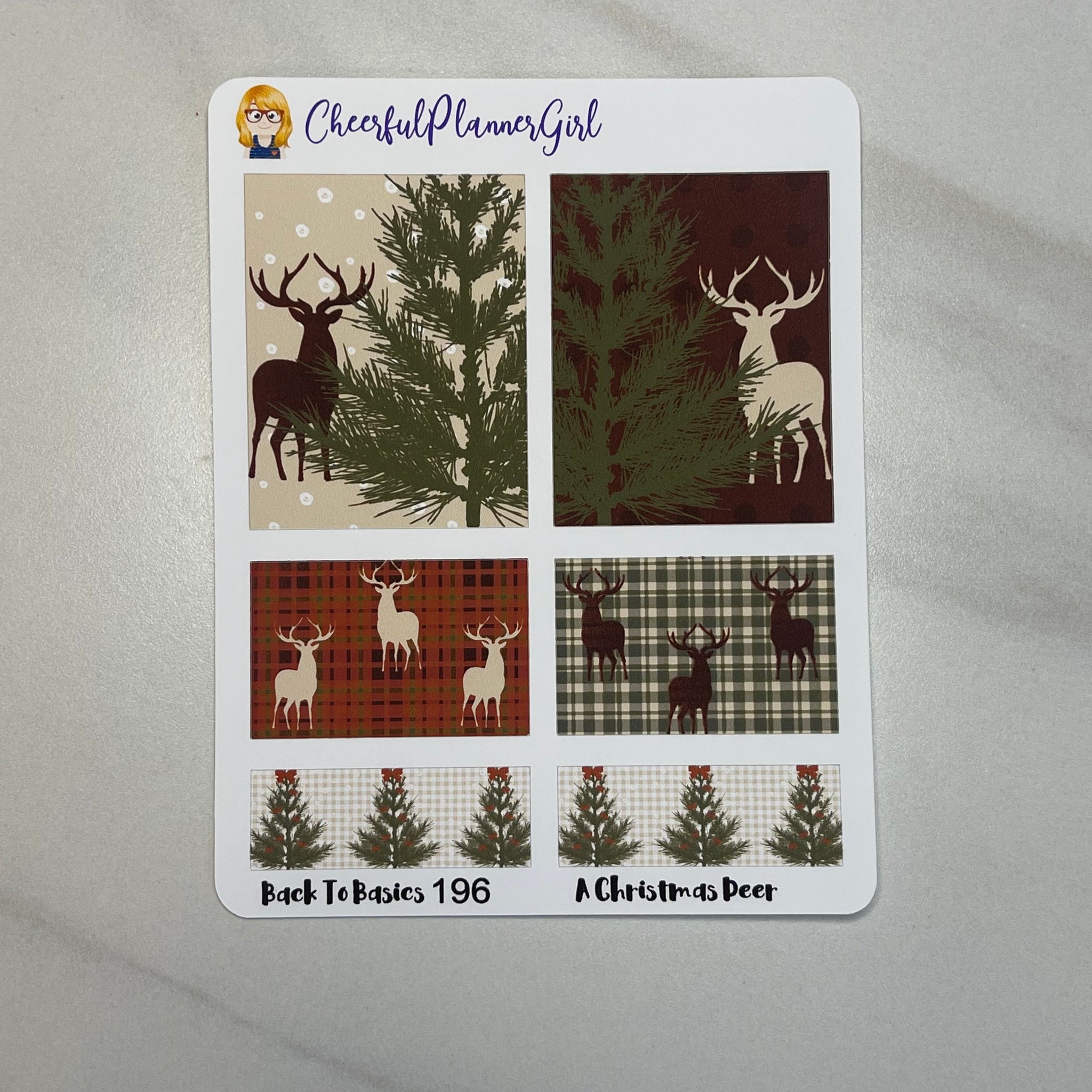 A Christmas Deer Planner Stickers Back to Basics